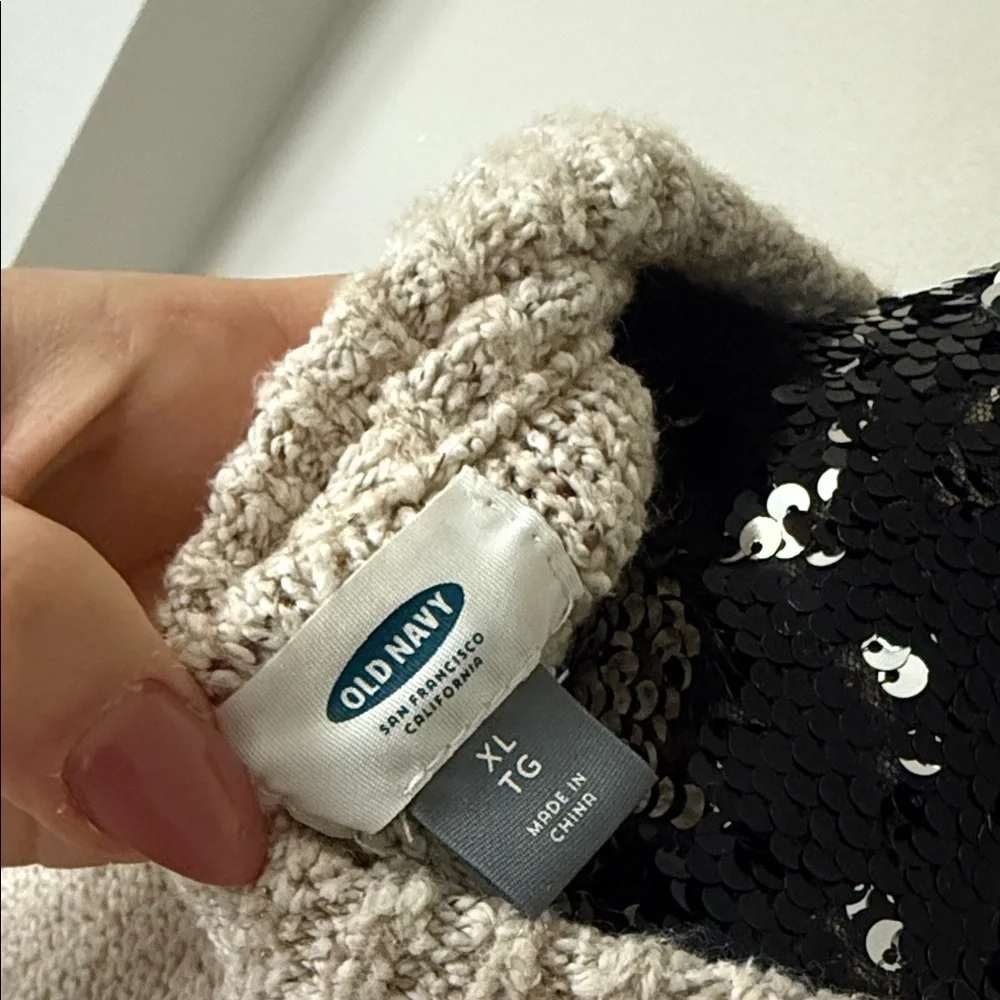 Old Navy Cream Cable Knit Sweater Dress - Picture 5 of 6